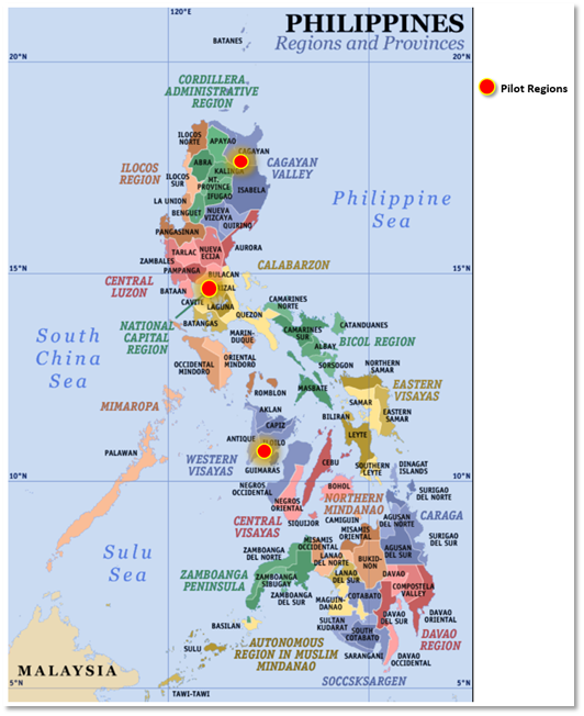 Locations in the Philippines with printing stations implemented